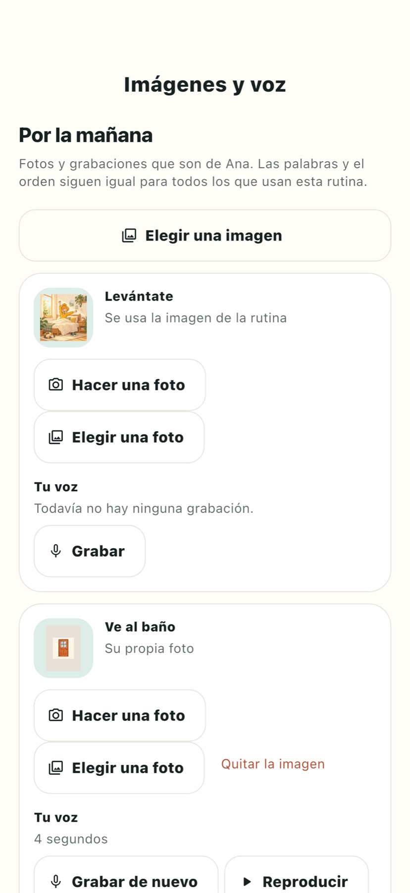 Elige una ilustración original o muestra el objeto real que usará la persona.