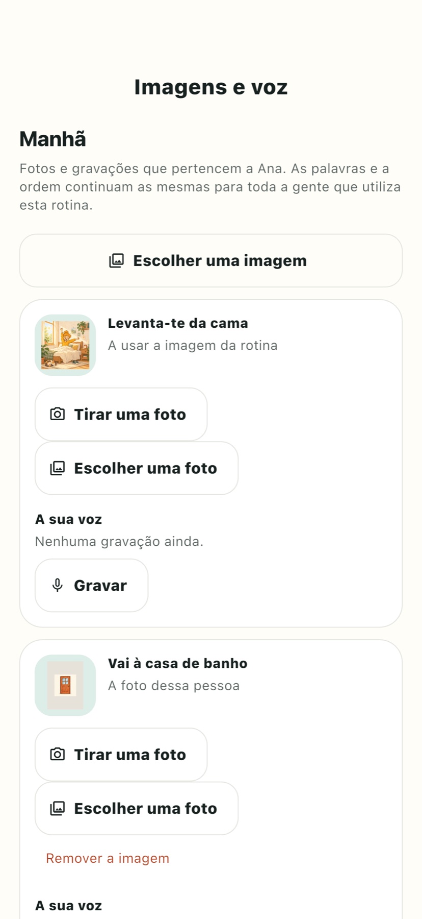 Escolha uma ilustração original ou mostre o objeto real que a pessoa vai usar.